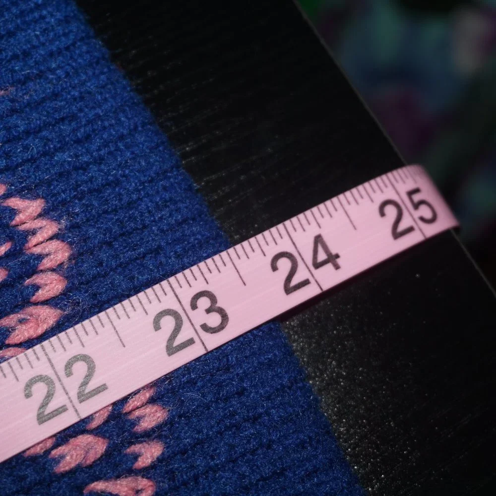 Vintage 70s Fair Isle Floral Knit Sweater - Picture 6 of 6